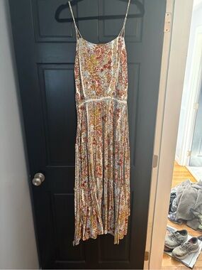 Floral Spaghetti-Strap Maxi Dress in Multicolor